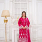 Shocking Pink 3 - Piece Embroidered Suit Chiffon Dupatta - sitarastyle.com