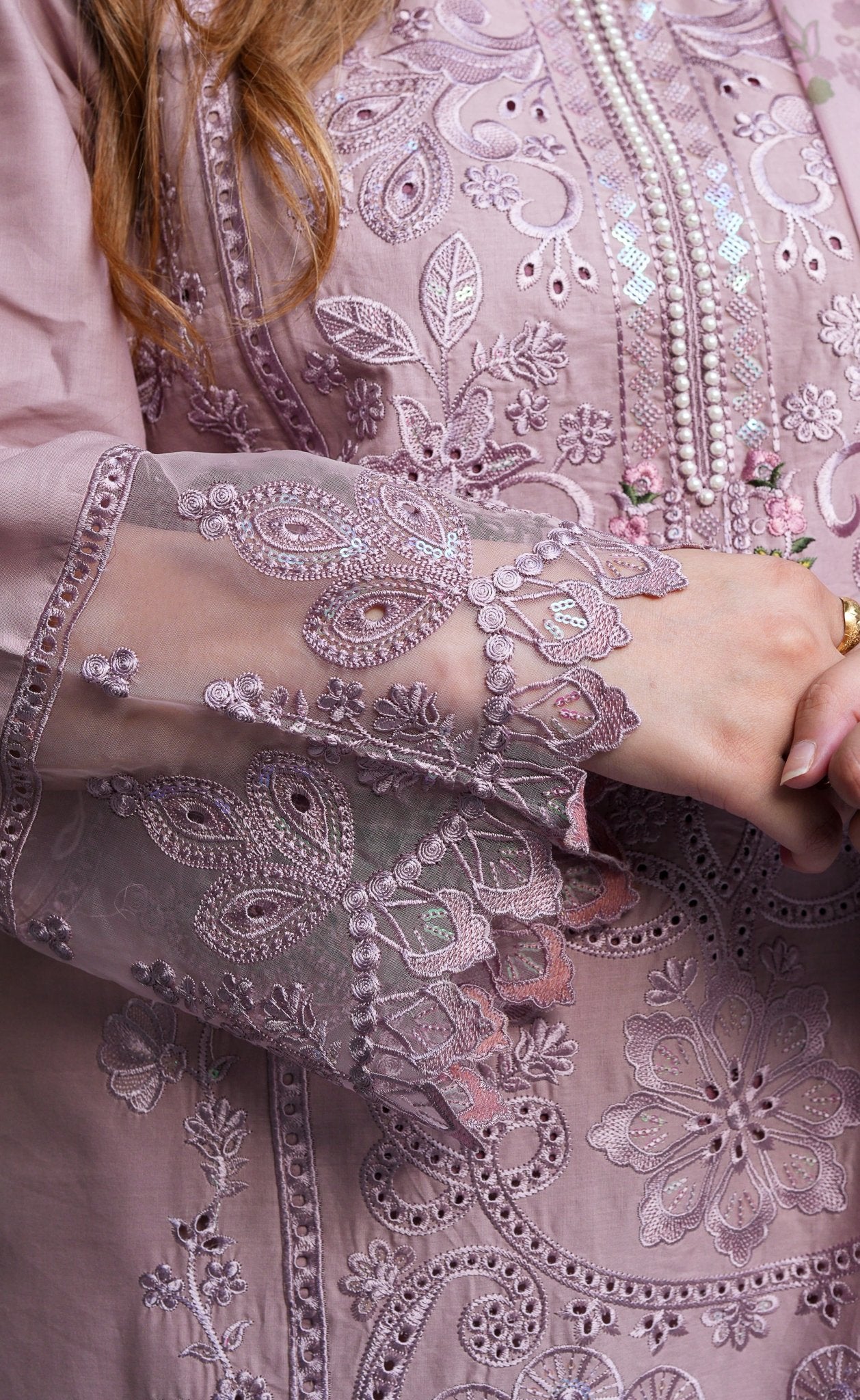 Soft Pink Chikankari Embroidered 3-Piece Lawn Suit – Silk Chiffon Dupatta - sitarastyle.com