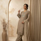 Skin Beige 3-Piece Lawn Suit with Intricate Cutwork Embroidery