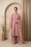 Tea Pink Embroidered 3 - Piece Printed Lawn Suit - sitarastyle.com