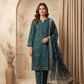 Teal Blue 3-Piece Printed Lawn Suit - sitarastyle.com