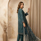 Teal Blue 3-Piece Printed Lawn Suit - sitarastyle.com