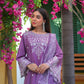 Violet Embroidered 3-Piece Lawn Suit with Daman Patch Work - sitarastyle.com