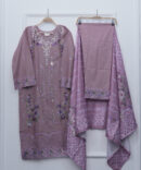 Lite Falsa Full Embroidered Sequin Shirt with Trouser & Shawl – 46" Length